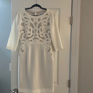 Antonio Melani White Sheath Stretch Dress